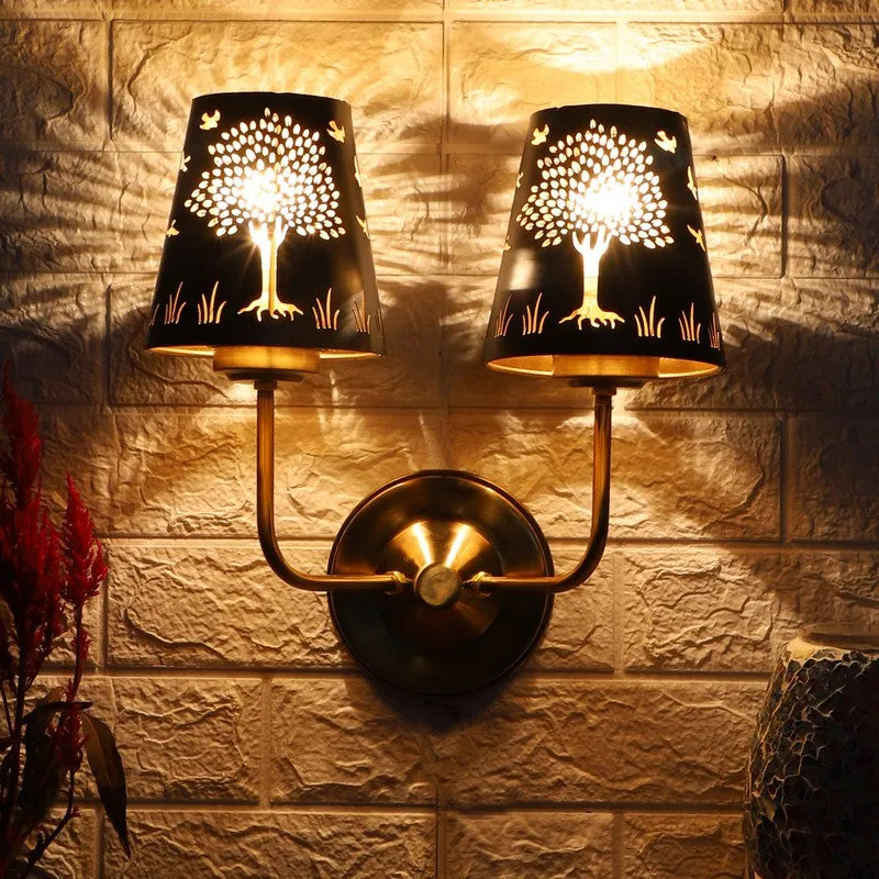 AuraCut Tree Duo Metal Wall Lamp media 4