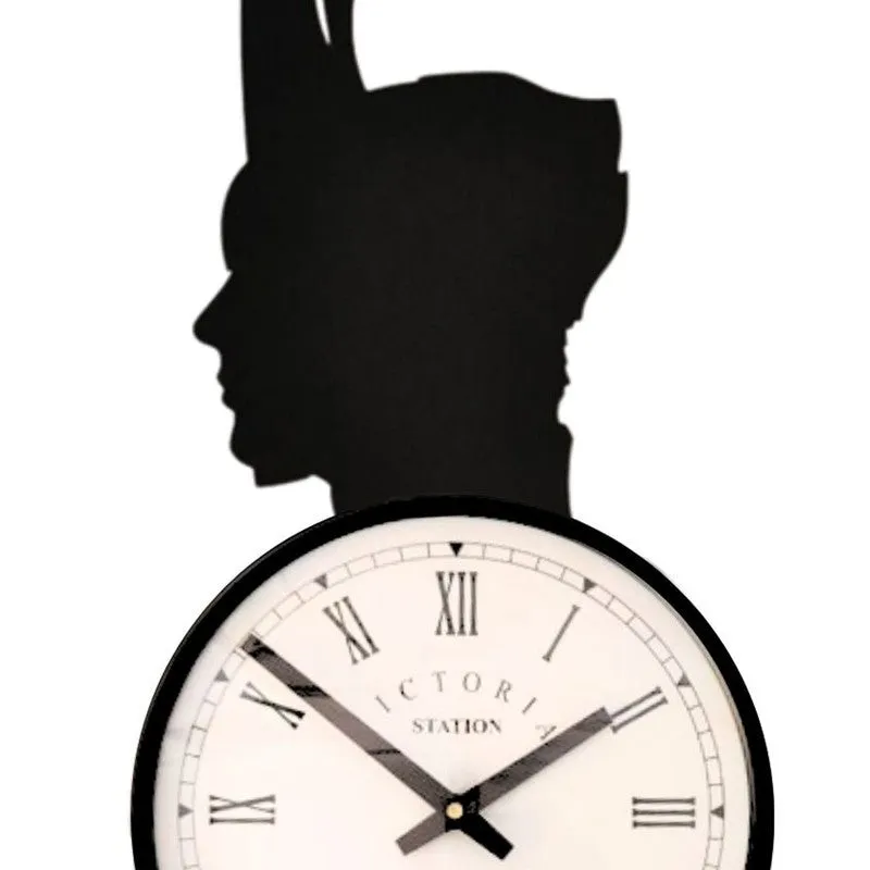 Hook Steel Analog Wall Clock - Black media 5