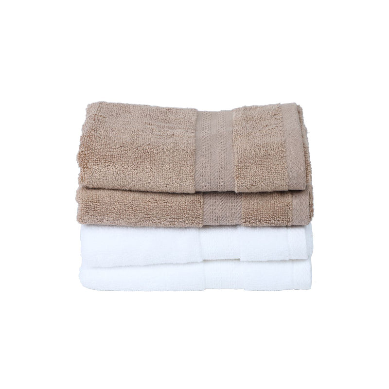 Miorah Hand Towel (Brown & White) - Set Of Four media 5