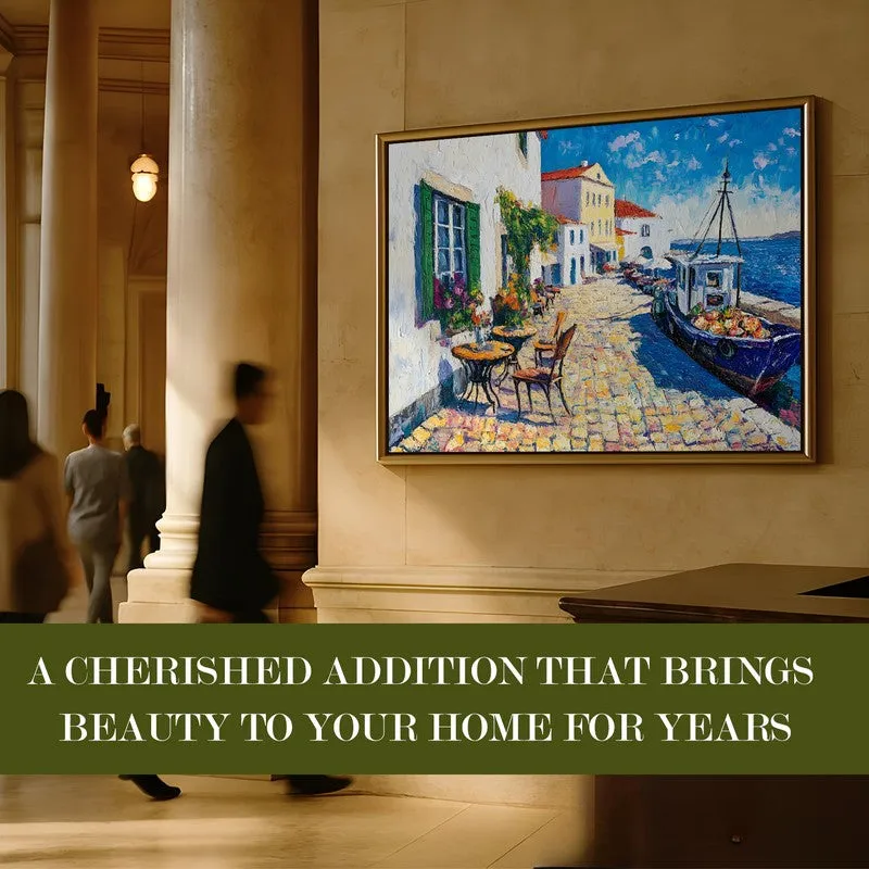 Cafe Promenade Canvas Wall Painting With Frame media 7