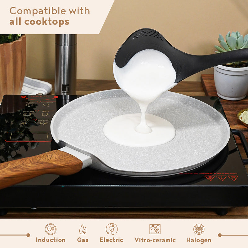 Bergner Nano Sear Induction Safe Non-Stick Dosa Tawa - 30 cm media 4