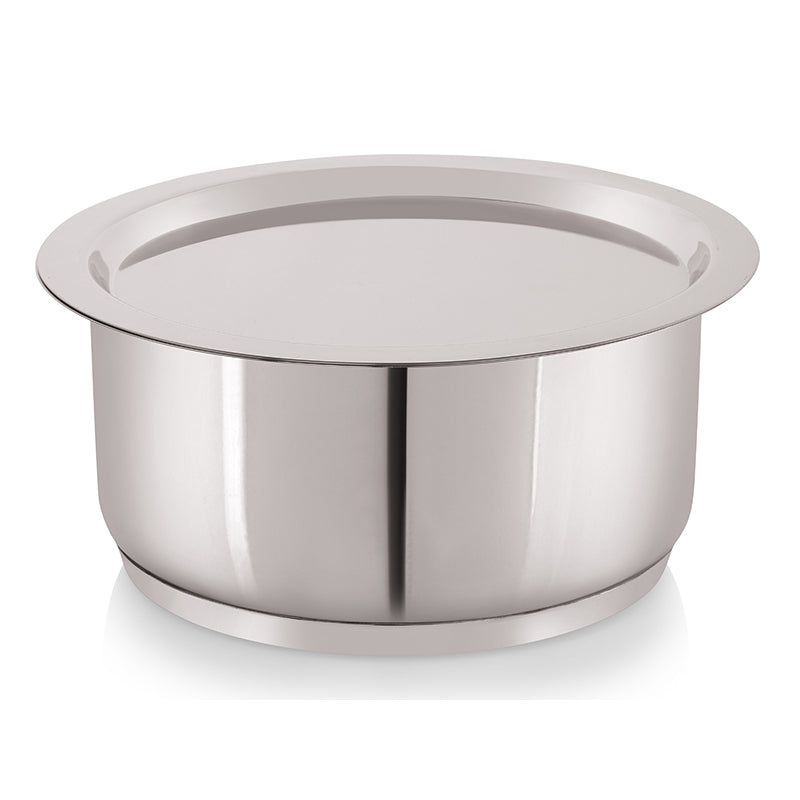 Nirlon Stainless Steel Pateela With Lid - 3000 mL/8 Inches media 8