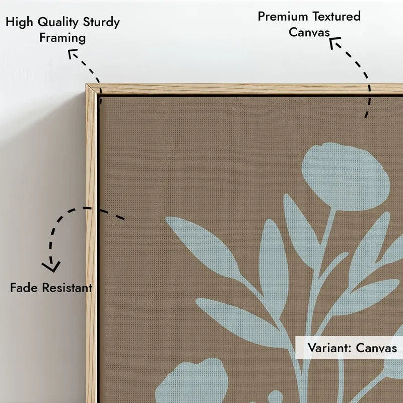 Coastal Flora Canvas Wall Painting With Brown Frame media 8