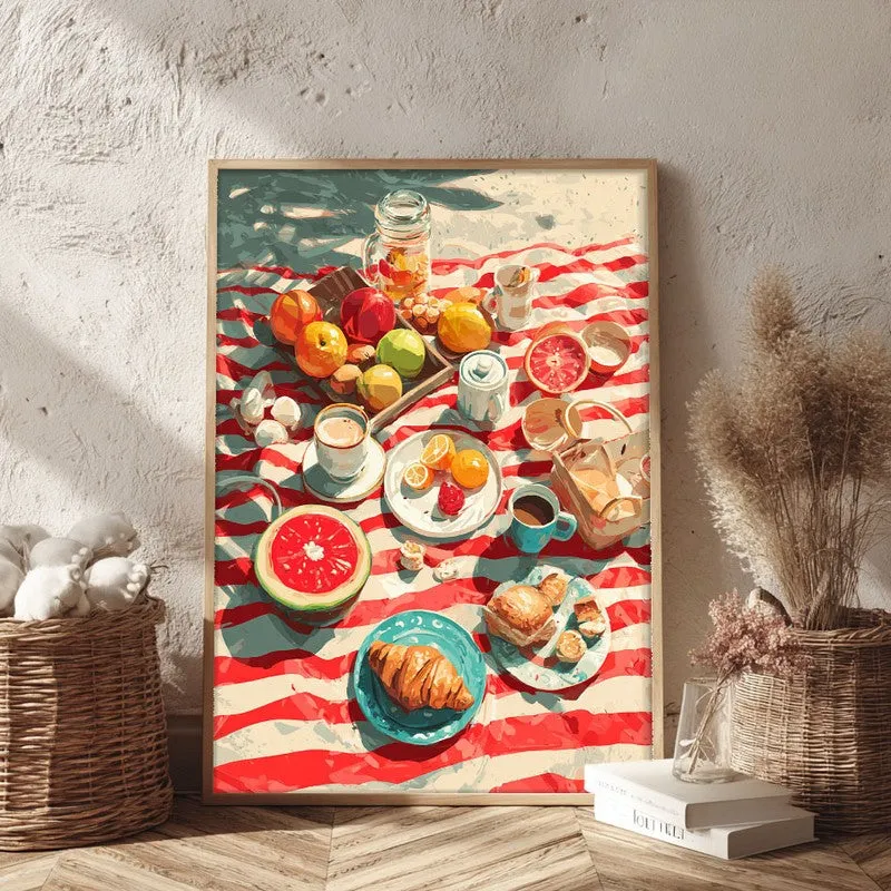 Feastora Canvas Wall Painting With Brown Frame media 3