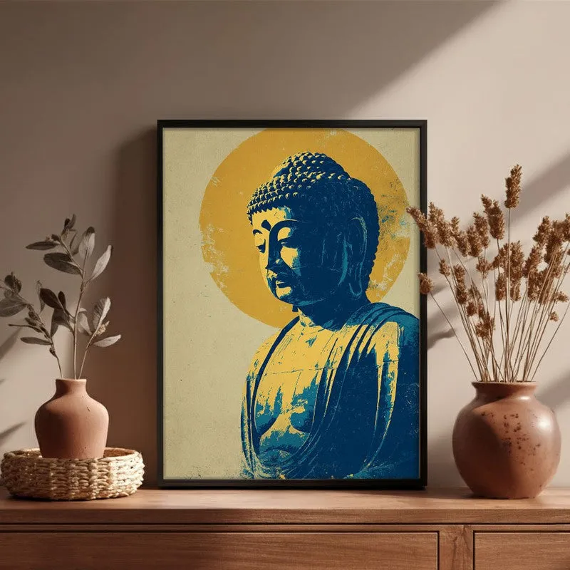 Peaceful Buddha In Meditative Calm III Archival Paper Wall Painting With Black Frame media 6