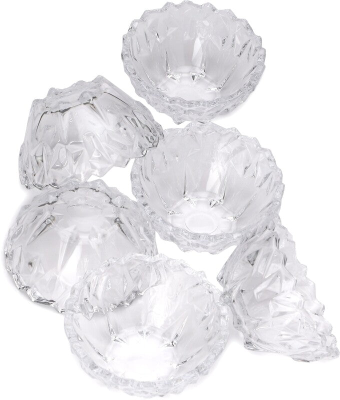 Daisy Glass Dessert Bowl (200 ML Each) - Set Of Six media 3