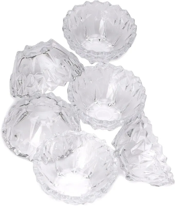 Daisy Glass Dessert Bowl (200 ML Each) - Set Of Six media 3