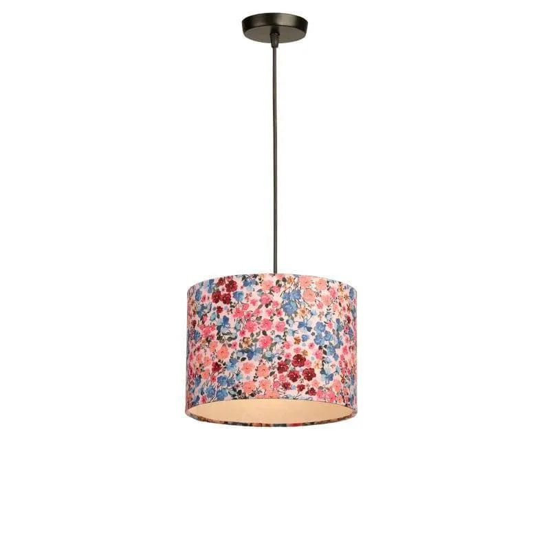 Stamped Blossoms Fabric Ceiling Lamp media 4