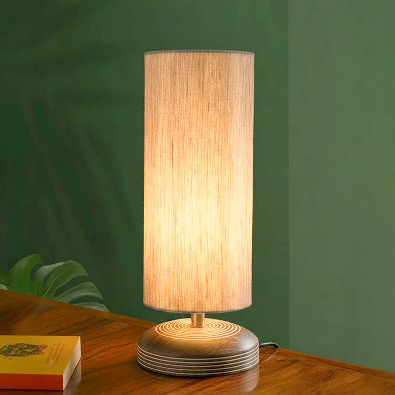 Savera Siera Fabric Table Lamp - Beige media 1