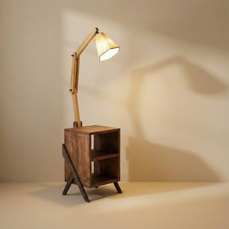 Fontaine Shelf Wooden Floor Lamp With Jute Shade media 6