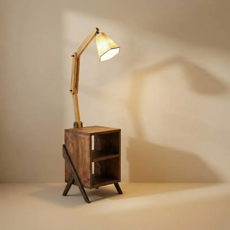 Fontaine Shelf Wooden Floor Lamp With Jute Shade media 6