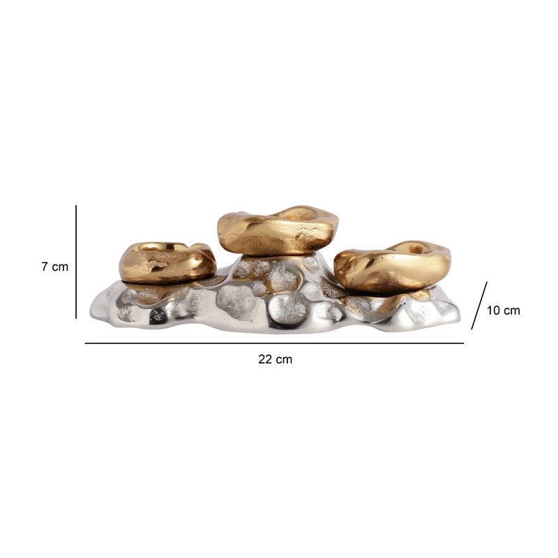 Regal Lotus Candle Holder - Gold media 7