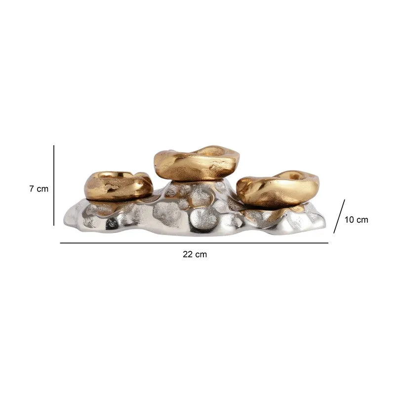 Regal Lotus Candle Holder - Gold media 7