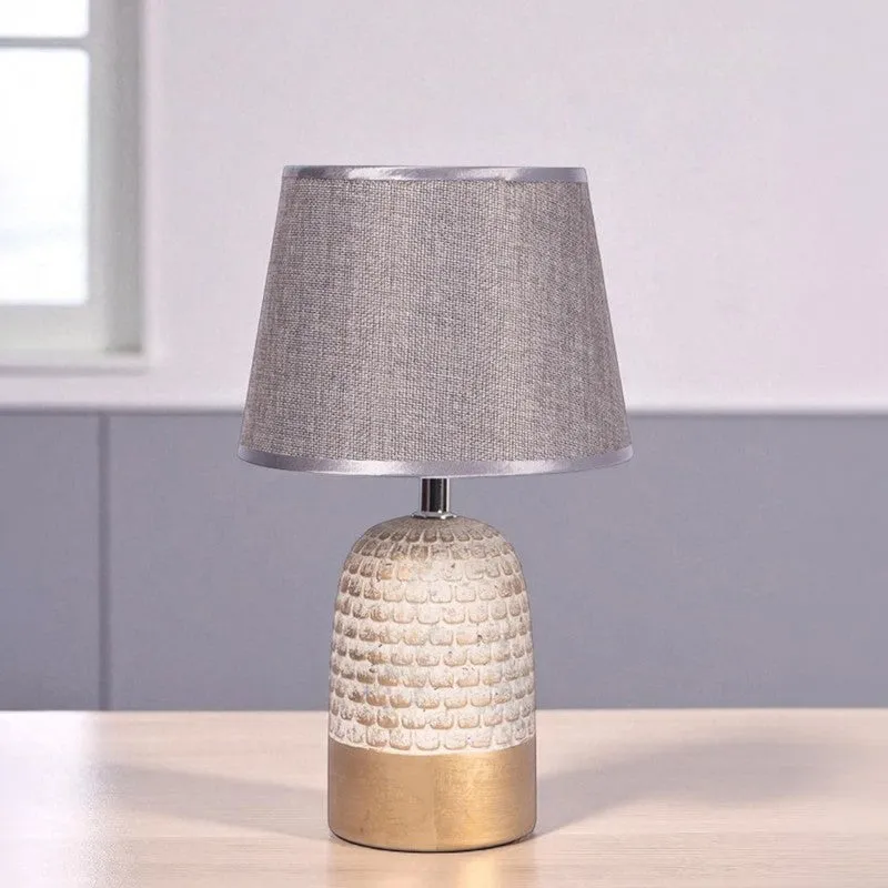 AarviDecor Hamilton Decorative Fabric Table Lamp - Grey media 7
