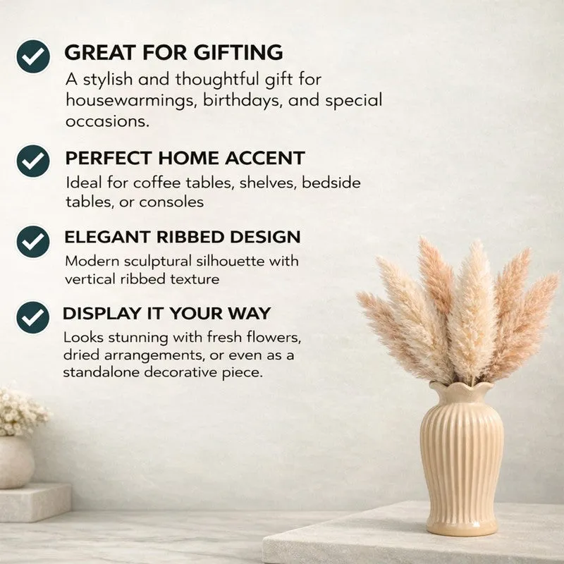 Mist Maven Ceramic Vase - Coffee media 7