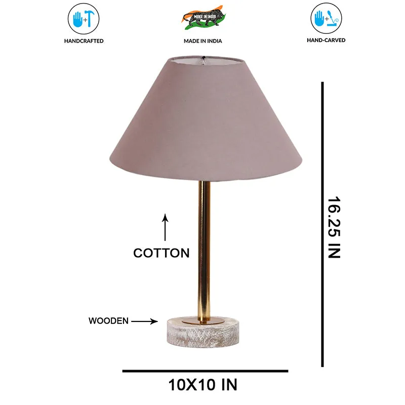 Cotin II Rodin Wooden Table Lamp - Grey,Gold,White media 7