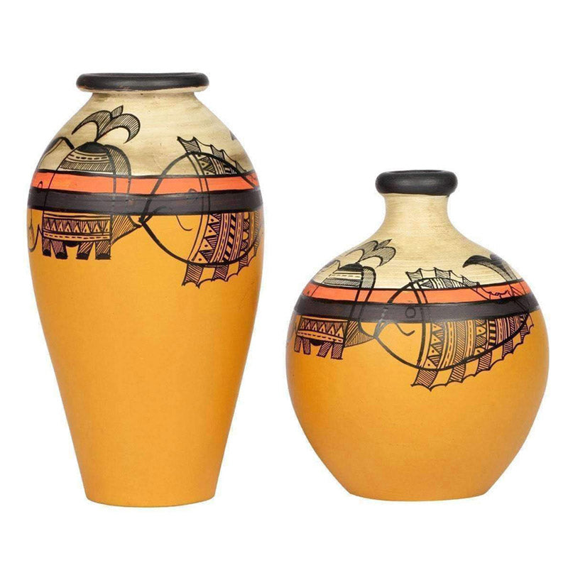 Ayesha Terracotta Vase - Set of Two media 3