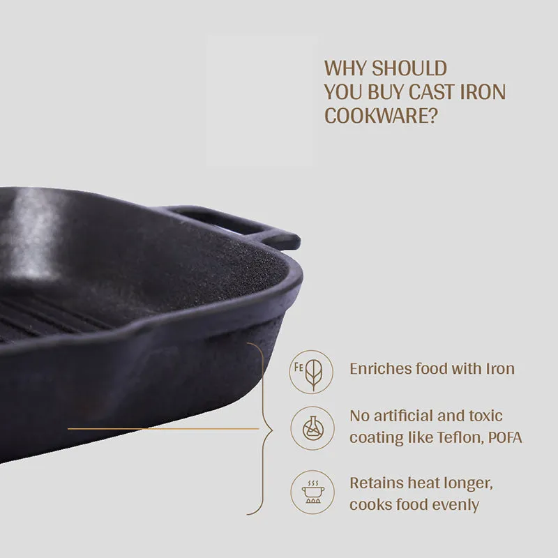 Char & Sear Pre-Seasoned Cast Iron Grill Pan media 3