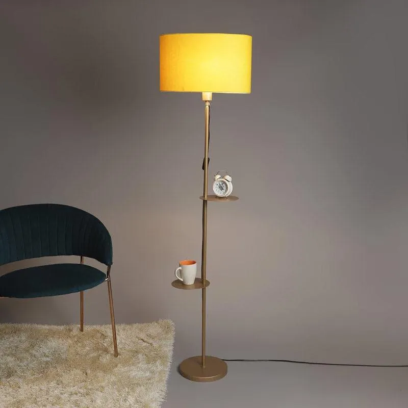 Citrine Kia Floor Lamp With Shelf media 1