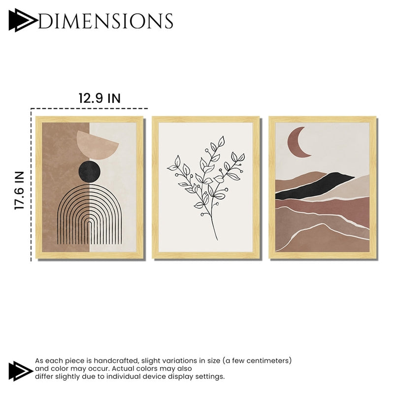Caliora Soft Horizon Minimal Wall Art - Set Of Three media 6