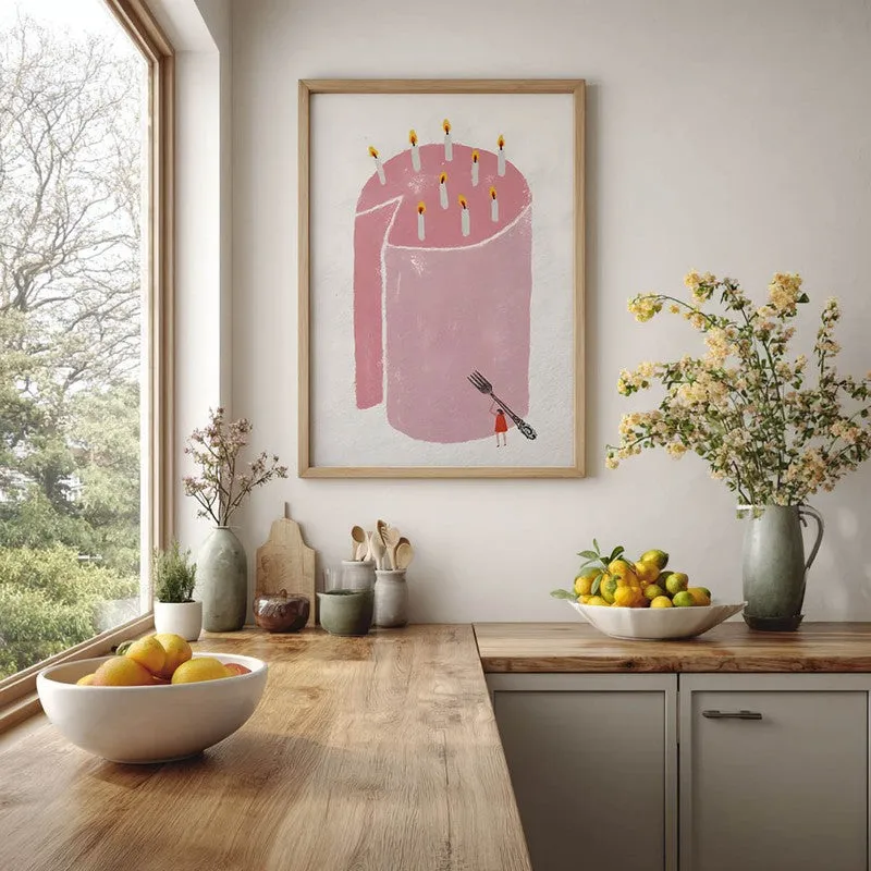 Sweet Slice Archival Canvas Wall Art - Brown media 5