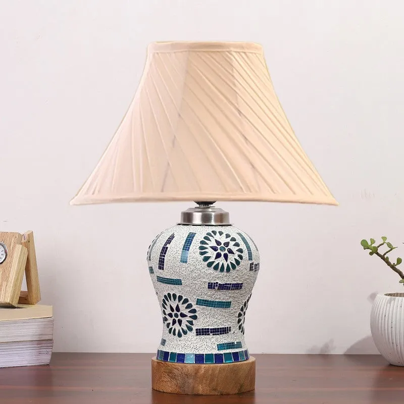 Sonara I Pleated Wooden Table Lamp - Multicolor media 4