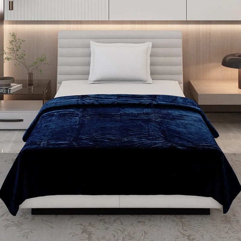 Monte Carlo Luxora Solid Polyester Blanket (Teal) - 300 GSM media 4