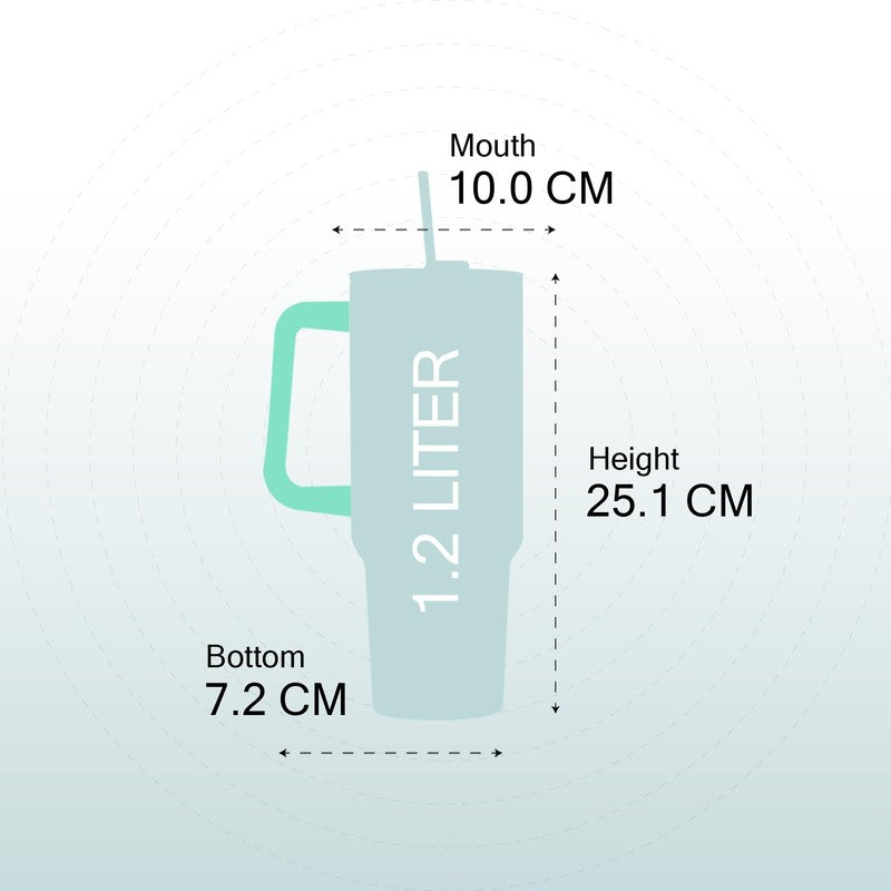 Solara Urban Chill Stainless Steel Tumbler (1200 ML) - Blue media 7
