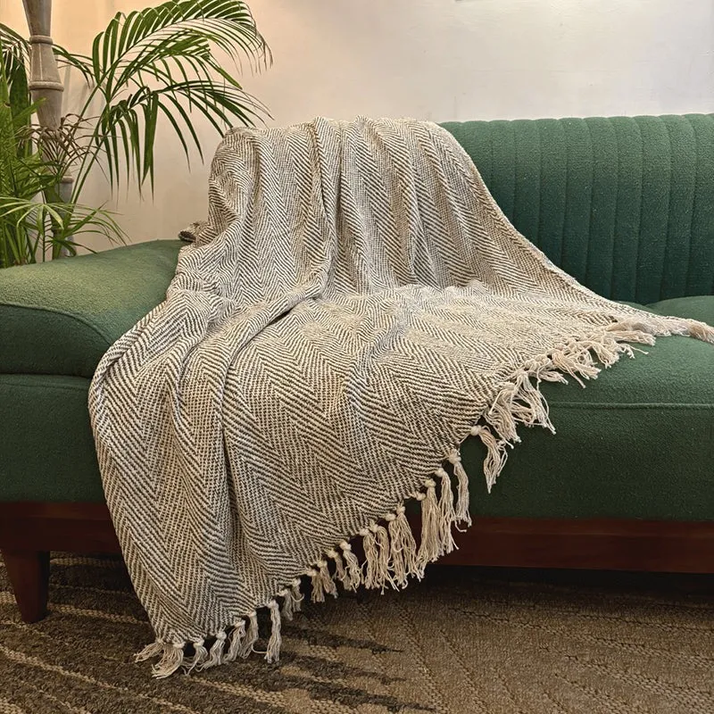 Moss Loom Cotton Throw media 1