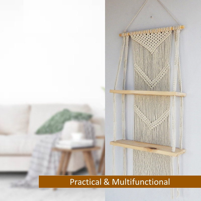 Aubri Macrame Wall Shelf media 7