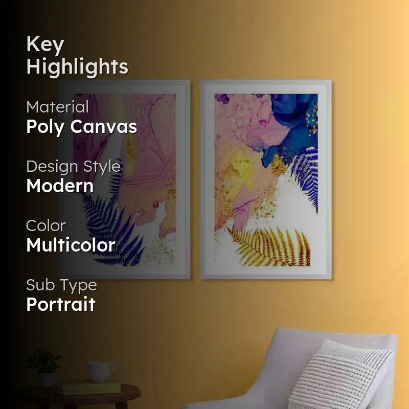 Kaleidoscopic Poly Canvas Wall Art - Set Of Two media 2
