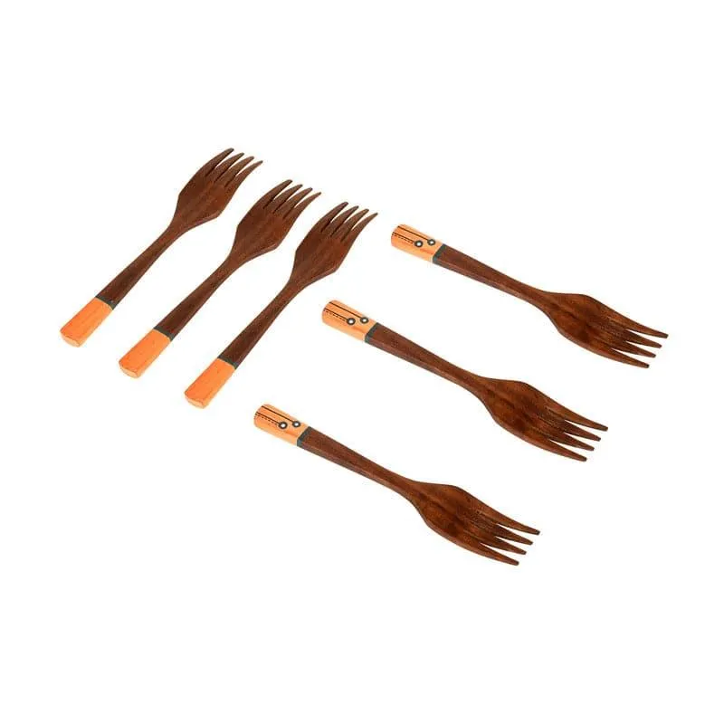 Veda Wooden Fork - Set Of Six media 3