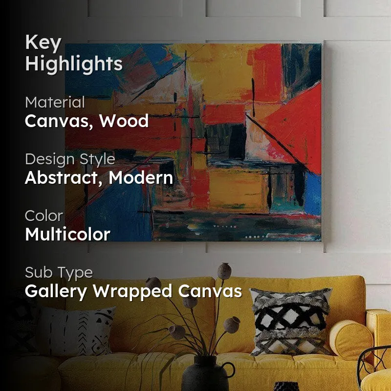 Abstract Square boxes Canvas Painting - Gallery Wrap media 2