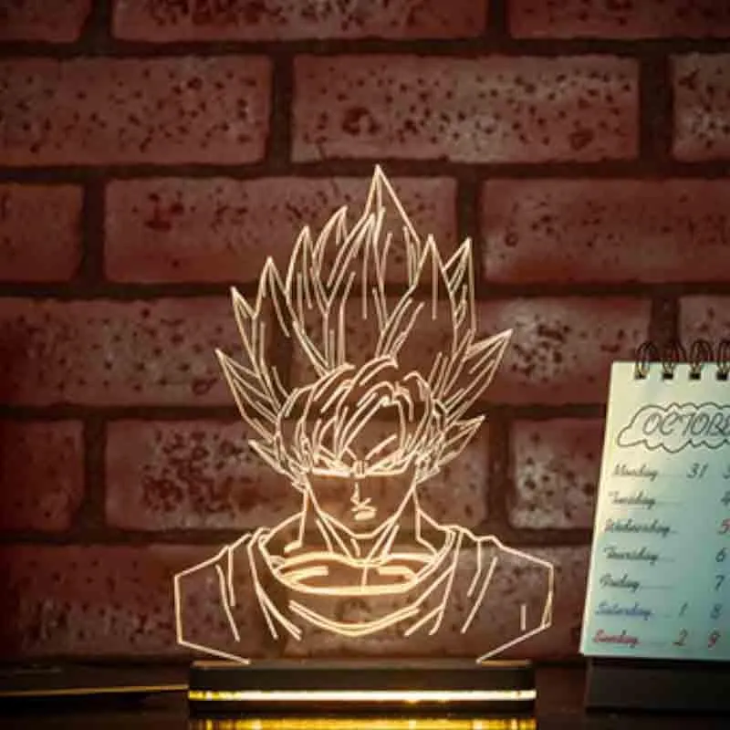 Go Goku Acrylic Table Lamp - Transparent media 1