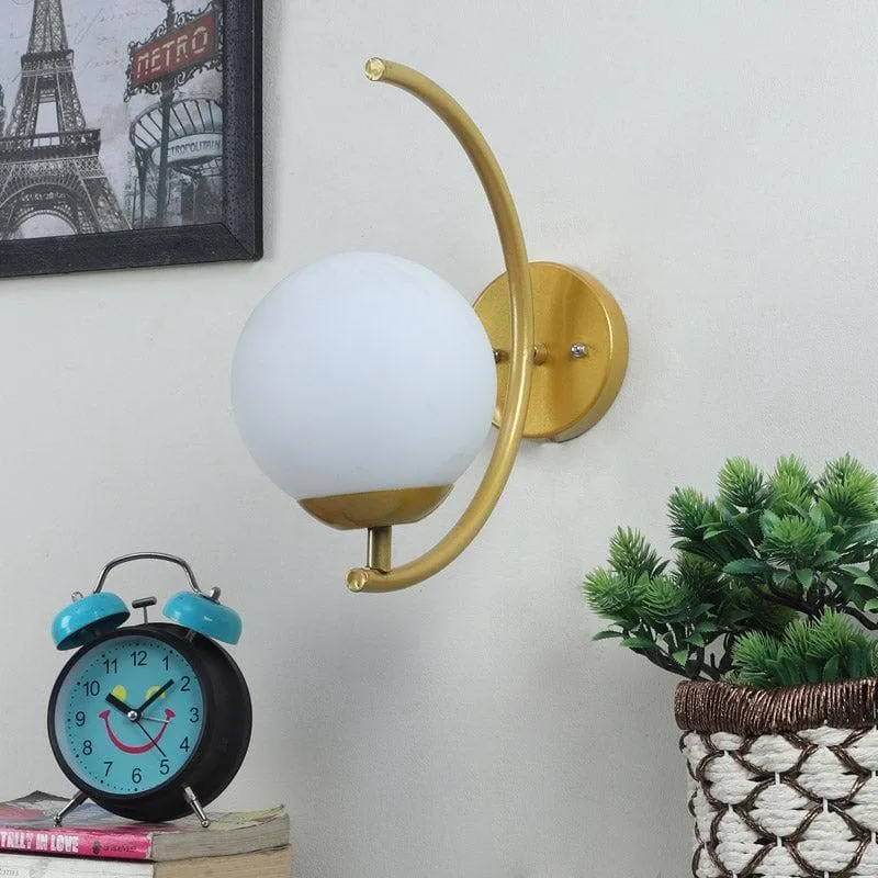 Yola Moon LED Glass & Metal Wall Lamp media 3