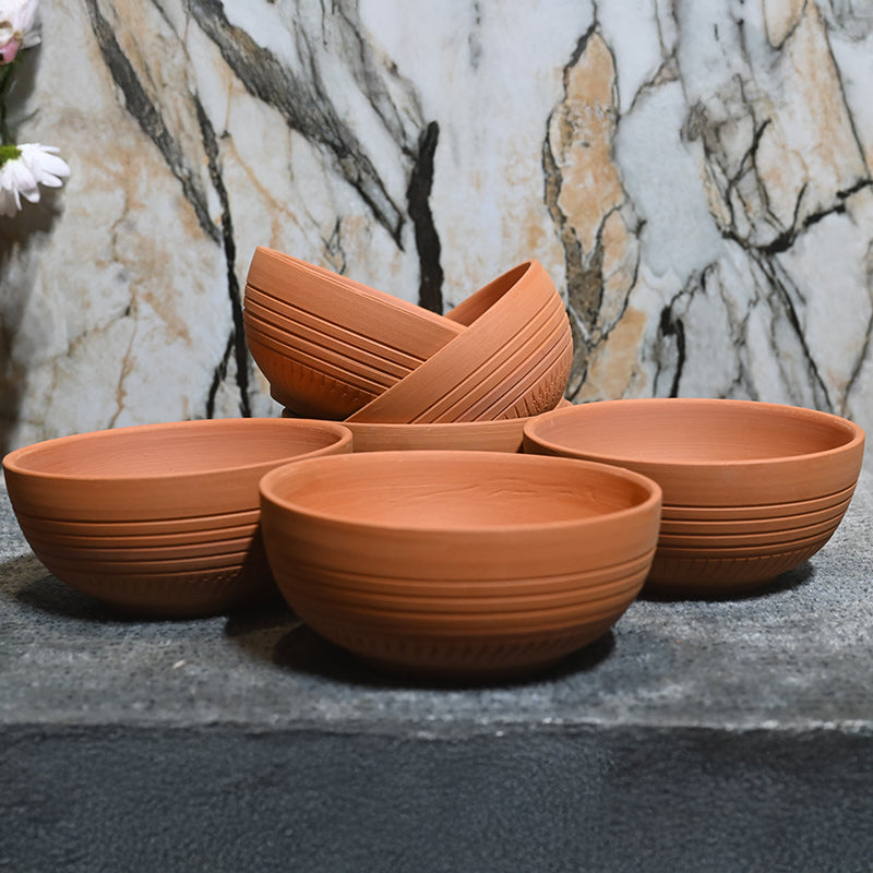 Rhea Terracotta Serving Bowl (220 mL) - Set Of Six media 5