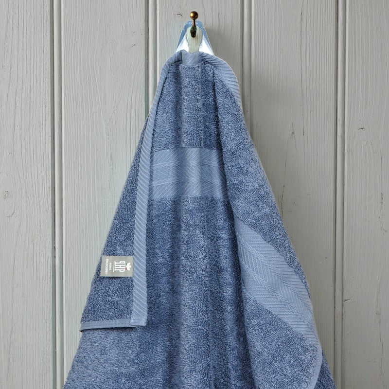PlushAura Cotton Hand Towel (Navy) - Set Of Two media 4