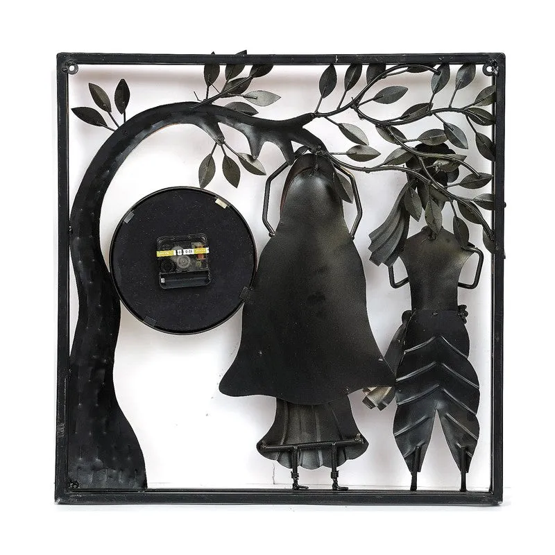 Musician Couple Frame Decor Accent Metal Wall Clock media 6