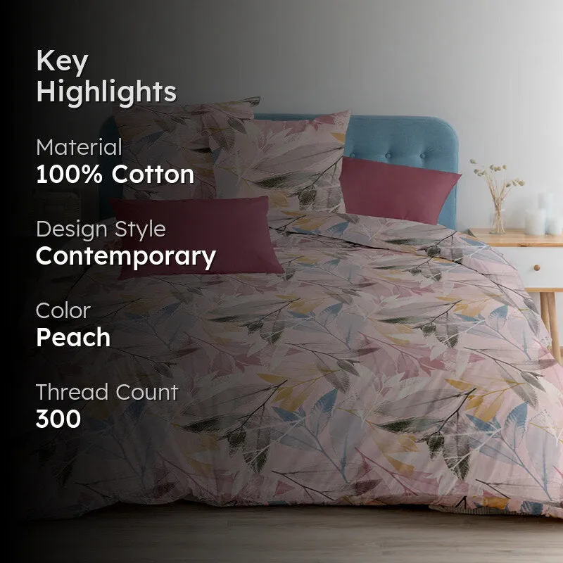 Springtime Printed Cotton Duvet Cover - Pink media 2