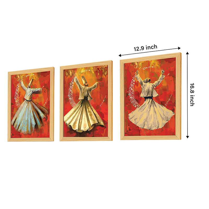 Sufi Dancers Wall Art - Set Of Three media 8