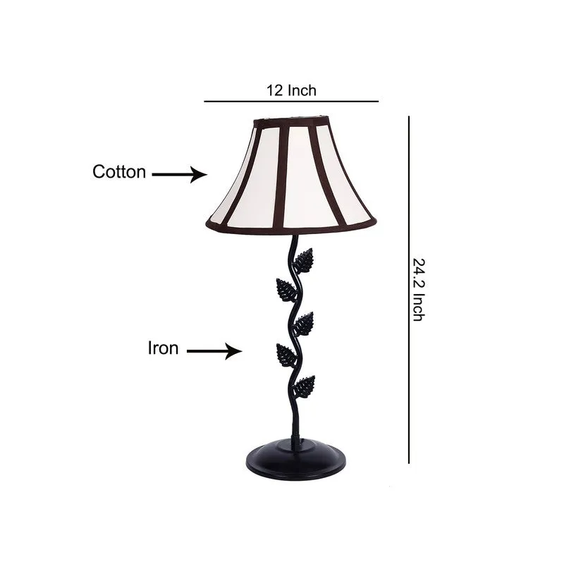 Lunivore Cotton Table Lamp With Iron Base - White media 7