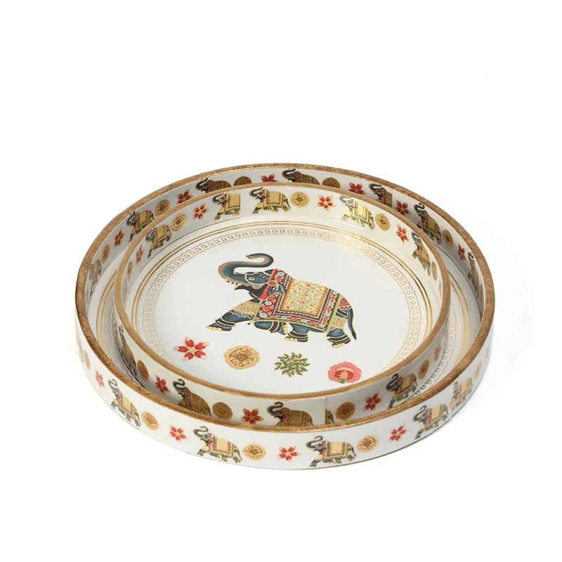 Karindra Enamel Coated Serving Tray (Round) - Set Of Two media 5