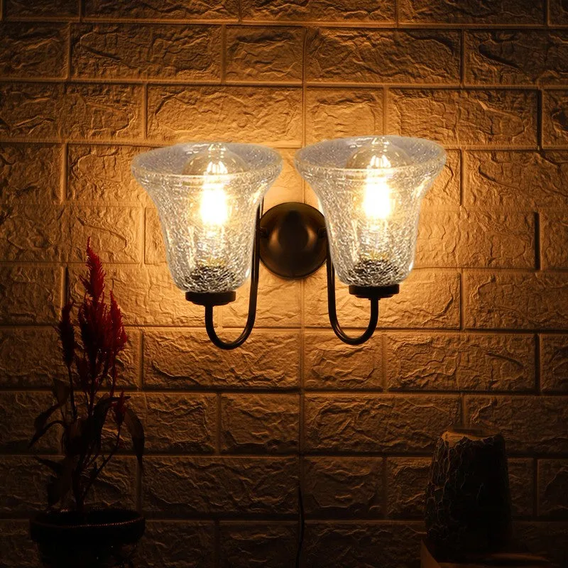 Warm Glow Dual Shade Glass Wall Lamp media 10