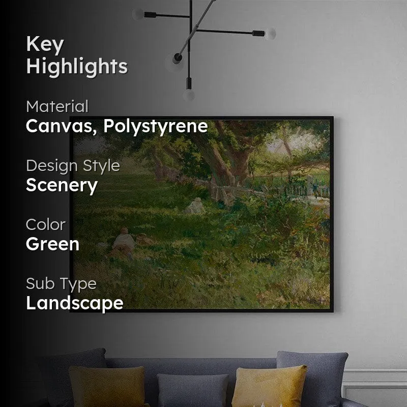 Springtime Canvas Painting - Black Frame media 2