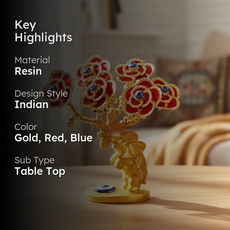 Sapphire Evil Eye Tree Resin Showpiece media 2