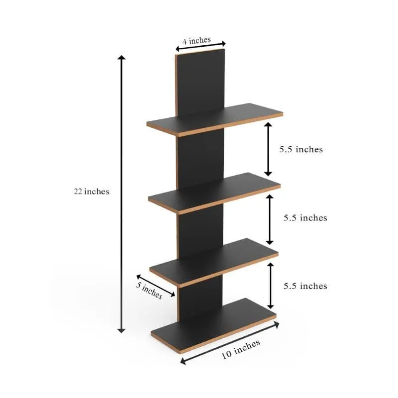 Quadra Block Wall Shelf - Black media 5