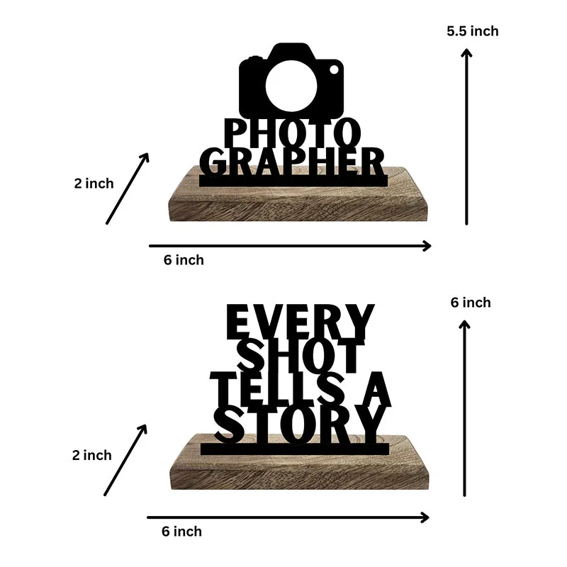 Stories & Shots Photographer Showpiece - Set Of Two media 5