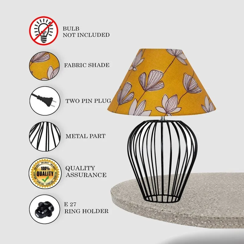 LeafGlow Botanical Metal Table Lamp - Yellow,White media 6