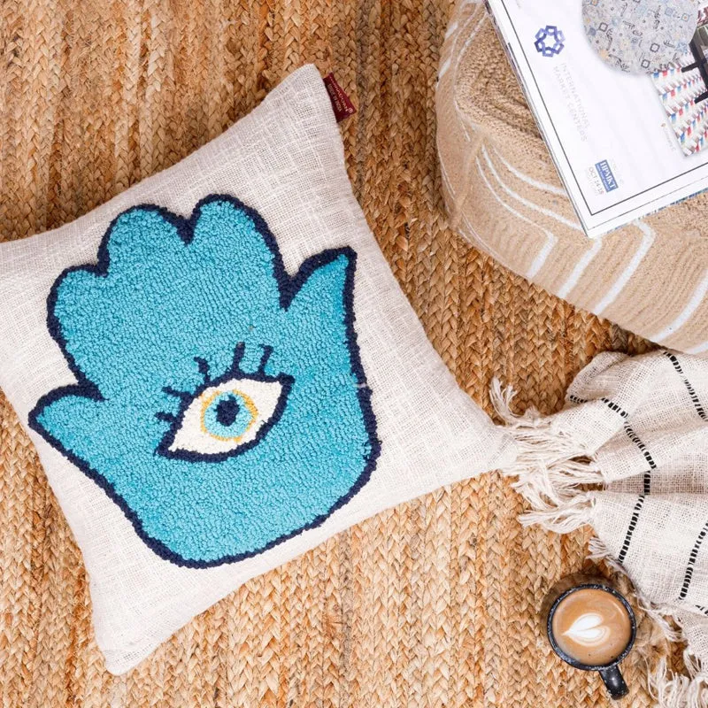 Palm Tufted Cushion Cover Set - Set Of Two media 5