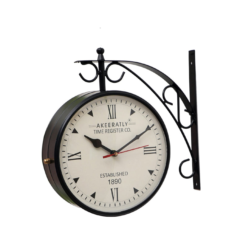 Rija Double Sided Wall Clock - Black media 3